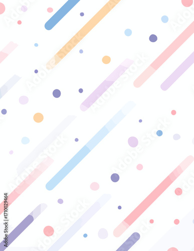 Padrão vetorial abstrato com linhas e pontos pastel suaves