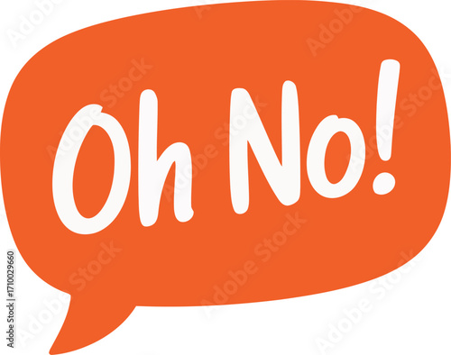 Oh no speech bubble exclamation distress negative emotion vector