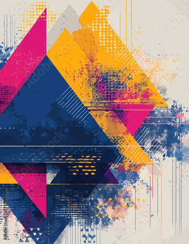 Explosão Abstrata de Cores em Estilo Vetorial