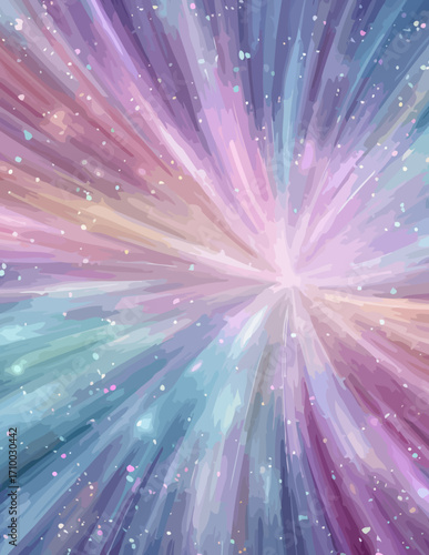 Raios de Luz Pastel Abstrato