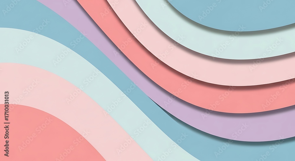 Obraz premium Abstract Pastel Color Waves Background Design.