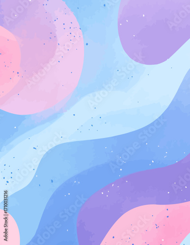 Abstração em tons pastel suaves com formas onduladas