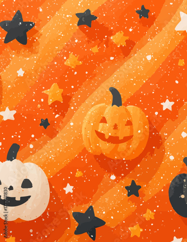 Abóbora de Halloween em Estilo Vetor Simples