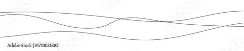 Thin curved wavy lines