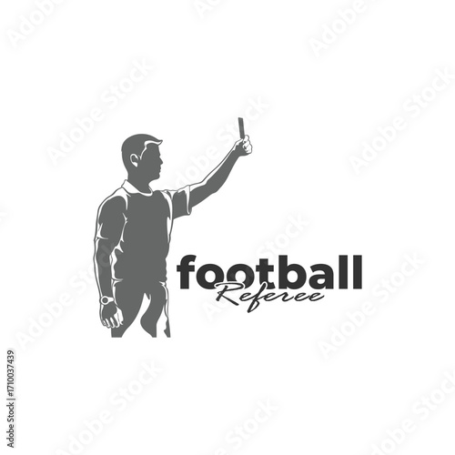 Football referee design vector illustration. Soccer referee silhouette