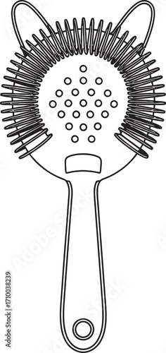 Unique cocktail strainer with a playful fox-like design for bar tools and mixology