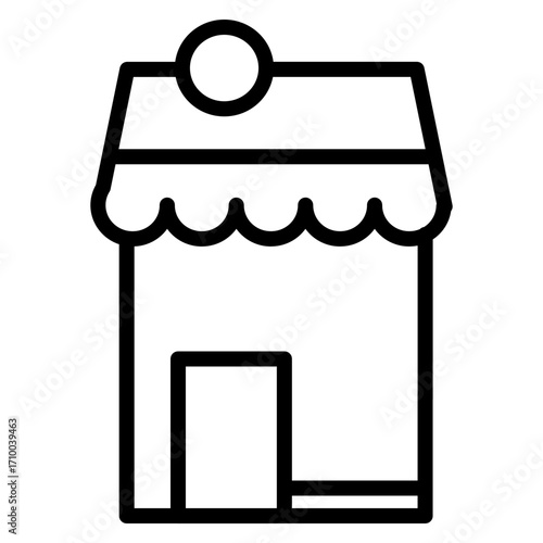 Store vector line icon design