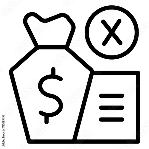 Tax vector line icon design