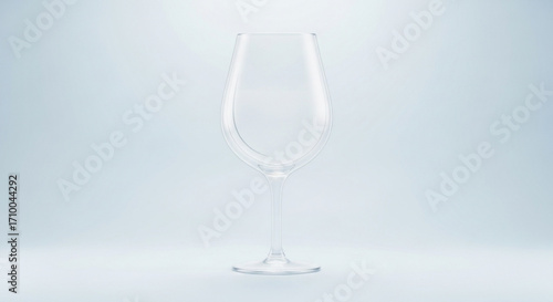 Elegant empty wine glass, a symbol of celebration, sophistication, and the anticipation of a fine wine