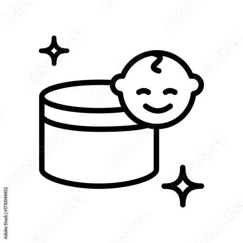 Baby Cream Lotion outline icon. Simple sign for mobile concept and web design.