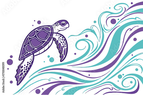 vector illustration of an underwater world