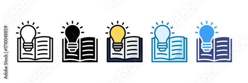 Knowledge Base Icon Set Multiple Style Collection