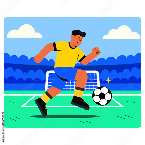 Soccer Player Kicking the Ball – Training and Fitness