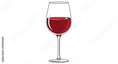 Elegant glass of red wine, , showcasing its rich color and inviting aroma, perfect for celebrations and relaxation