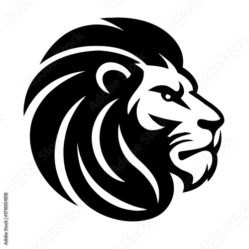 Regal Lion Head Illustration Majestic and Strong Animal Design
