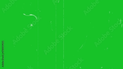 Old film tape defects noise, grunge film strip frame, Dust, grain texture overlay,  Retro vintage old damaged tape. Animated Super 8 mm scratches border frames  flickering on green screen, 