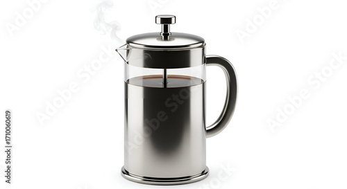 Wallpaper Mural Freshly Brewed Hot Coffee in a French Press with Steam Torontodigital.ca