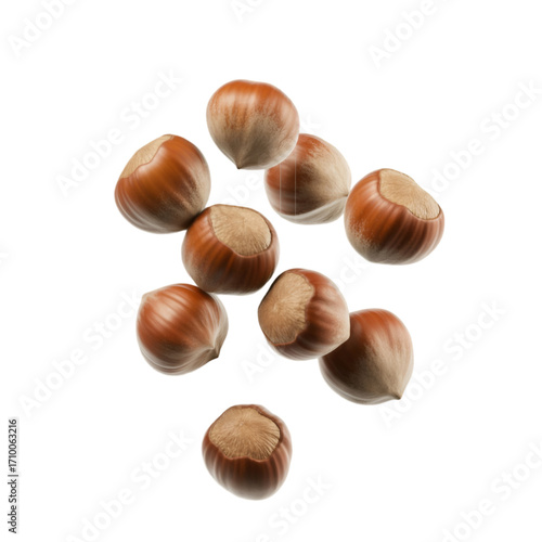 Wallpaper Mural hazelnuts isolated on white Torontodigital.ca