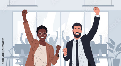 celebrating business colleagues.