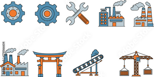 Industrial operator at control panel, black and white silhouette, factory engineer managing electrical system, vector workstation, automation technology concept.