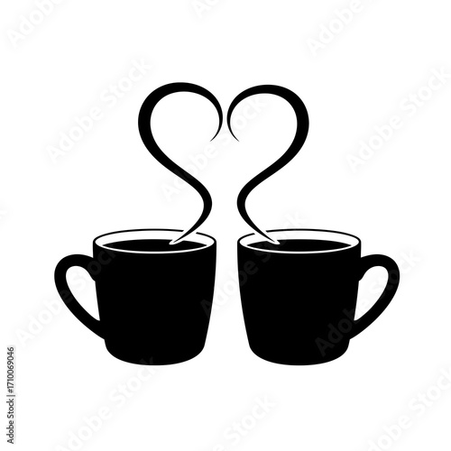 cup of coffee with heart vector