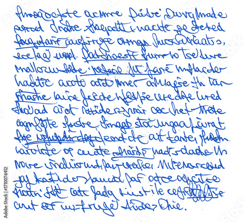 unreadable handwritten text. Hand writing scribble words, retro unreadable text, lorem letter, antique fake manuscript. vector illustration