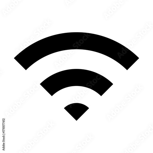 Different black wifi icon set. Wireless internet Sign isolated on white background. Vector wi-fi signal 