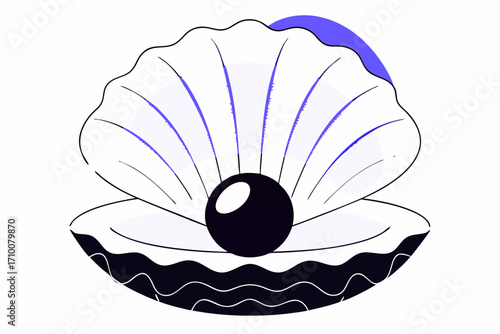 vector illustration of shell