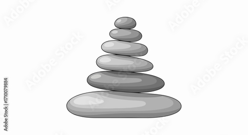 Stone pyramid is zen stack of stones for balance and harmony. Stone pyramid represents serenity, soothes emotions, and aids meditation with stacked stones.