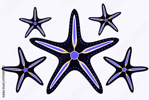 sea star seamless pattern