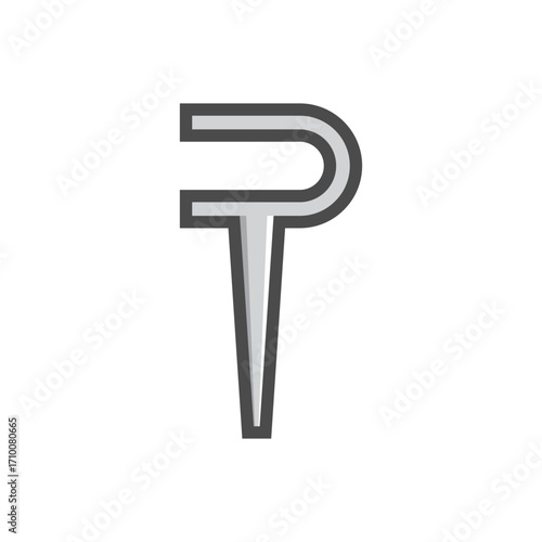 Clamp vector icon. Tool for holding, securing hose pipes and rubber bands in sprinkler systems and water filtration setups. Component in irrigation technology, plumbing maintenance and smart gardening