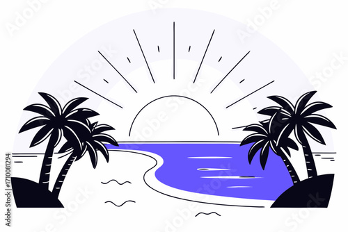 palm trees on the beach