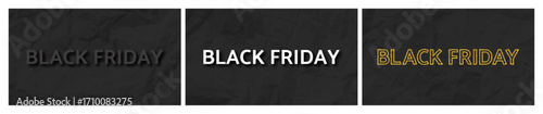 Black Friday inscription on crumpled paper