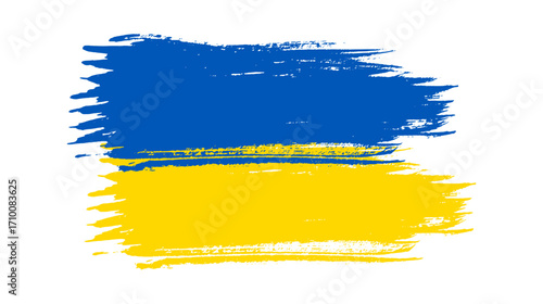 Ukrainian national flag in grunge style