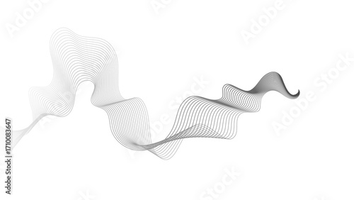 Abstract backdrop with grey wave gradient lines