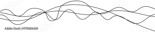Thin curved wavy lines