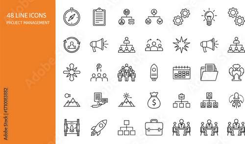 Project, management, icon, planning, workflow, business, strategy, team, collaboration, task, schedule, goal, productivity, leadership, organization, timeline, meeting, document, success, process