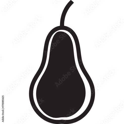 Pear icon isolated on white background
