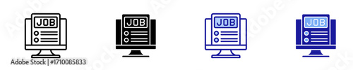 Job  Icon Set Multiple Style Collection