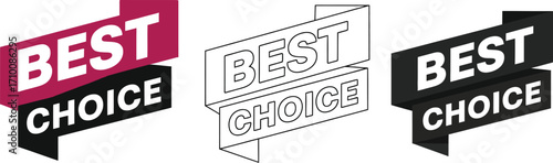 Best choice label vector graphic design element illustration