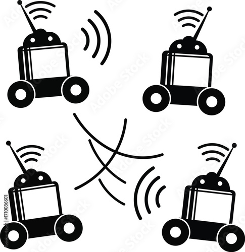 Robot swarm communication network autonomous vehicle system
