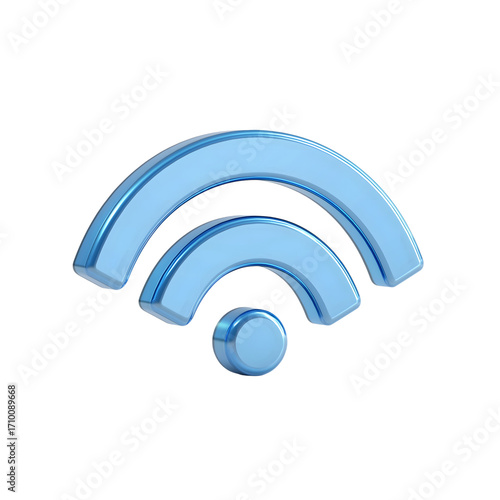 3d icon of wireless connection symbol representing connectivity and technology