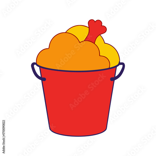 bucket with ice cream