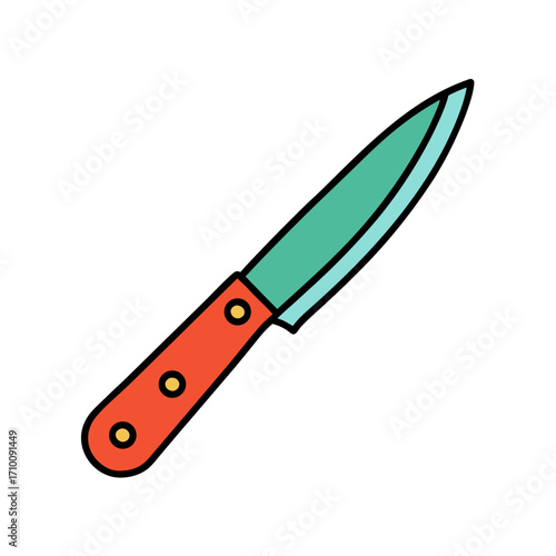 utility knife doodle style vector art illustration.