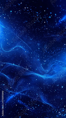 Wallpaper Mural Abstract cosmic background with swirling blue nebulae and starry space Torontodigital.ca