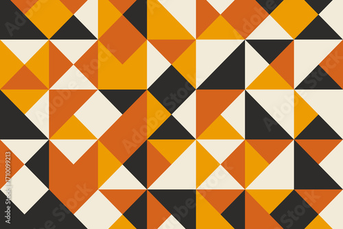 Modern Geometric Triangle Pattern with Autumn Color Palette