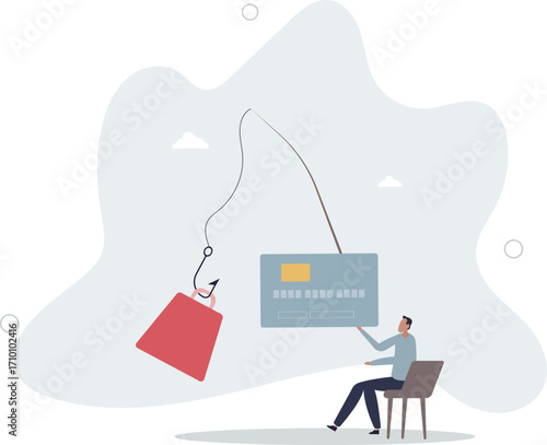 Consumerism and marketing luring people to shop with credit card debt risk.life and employment of people.