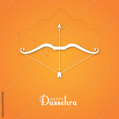 dussehra with mandala orange background