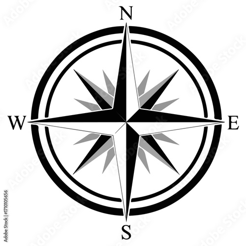 Compass Rose Navigation Tool for Directional Guidance.