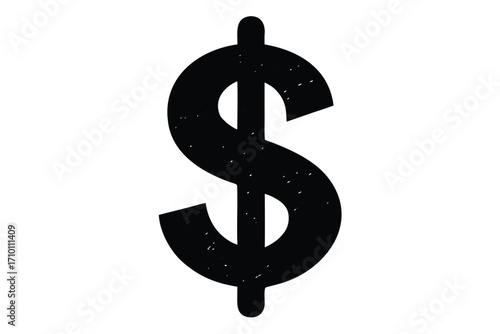 dollar sign vector icon silhouette illustration